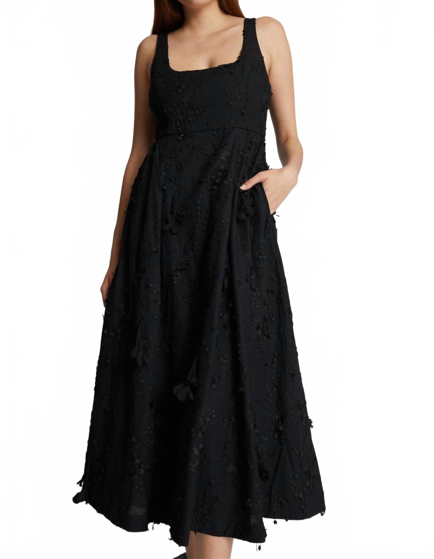 

Фронция Миди Платье в черном цвете MUNTHE