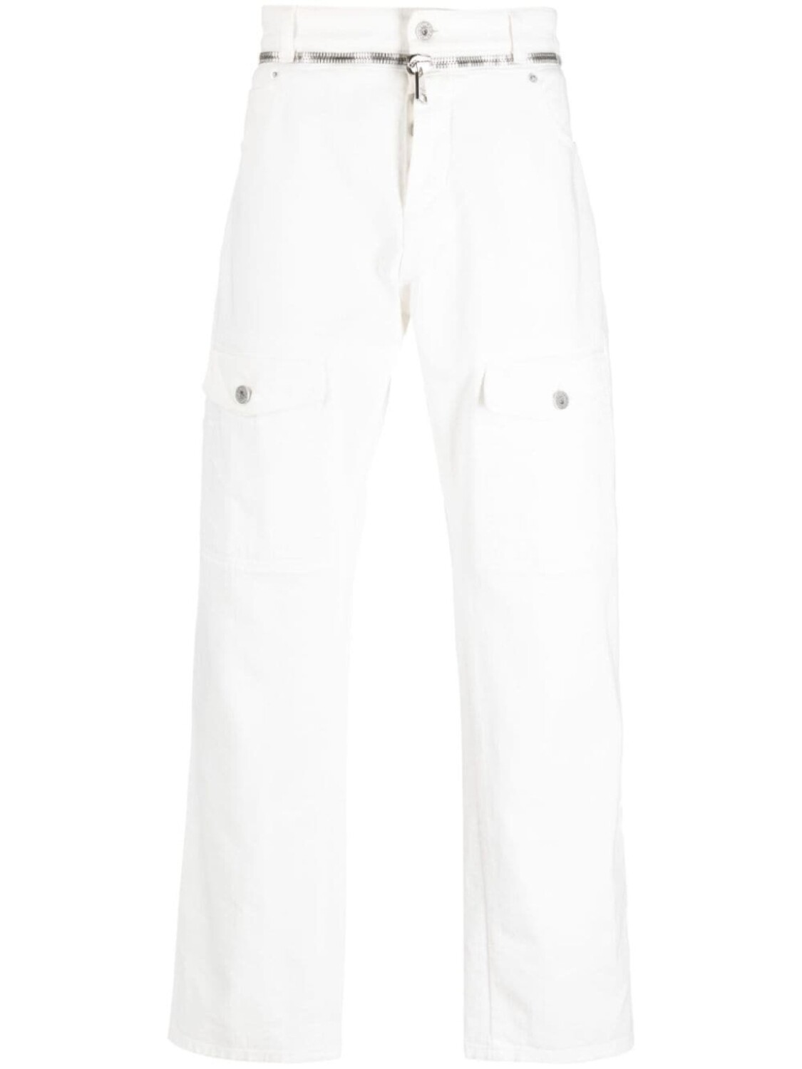 

Balmain прямые джинсы с молнией, белый