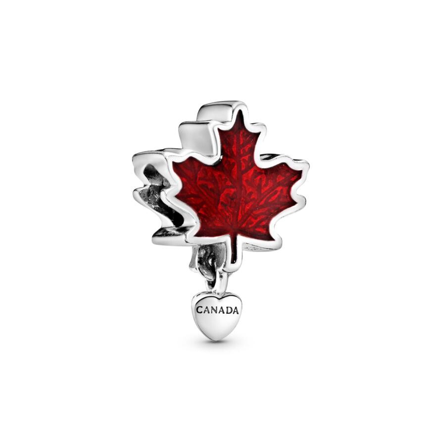 

Шарм Canada Red Maple Leaf Pandora, стерлинговое серебро