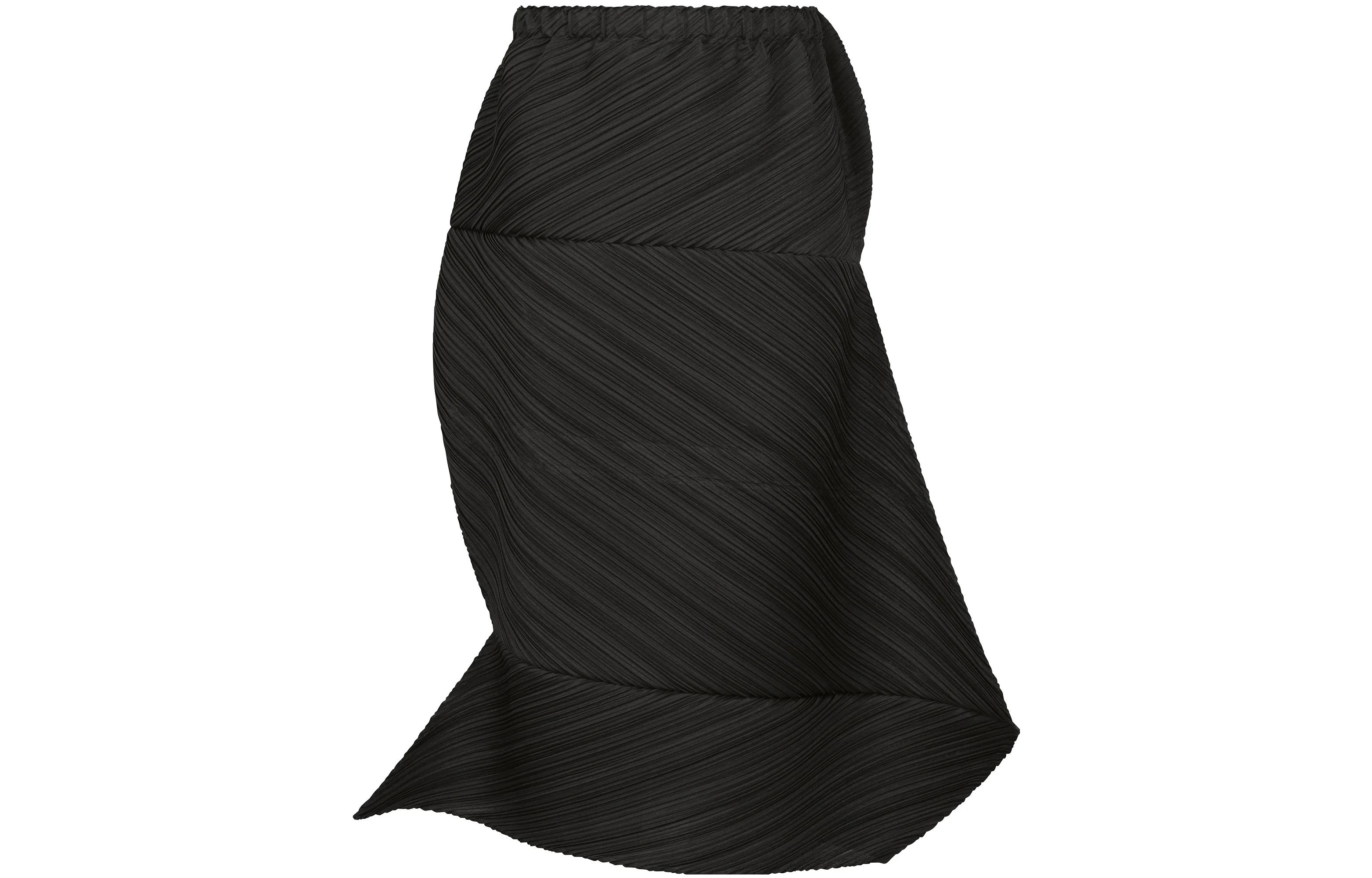 

Повседневная длинная юбка женская черная PLEATS PLEASE ISSEY MIYAKE