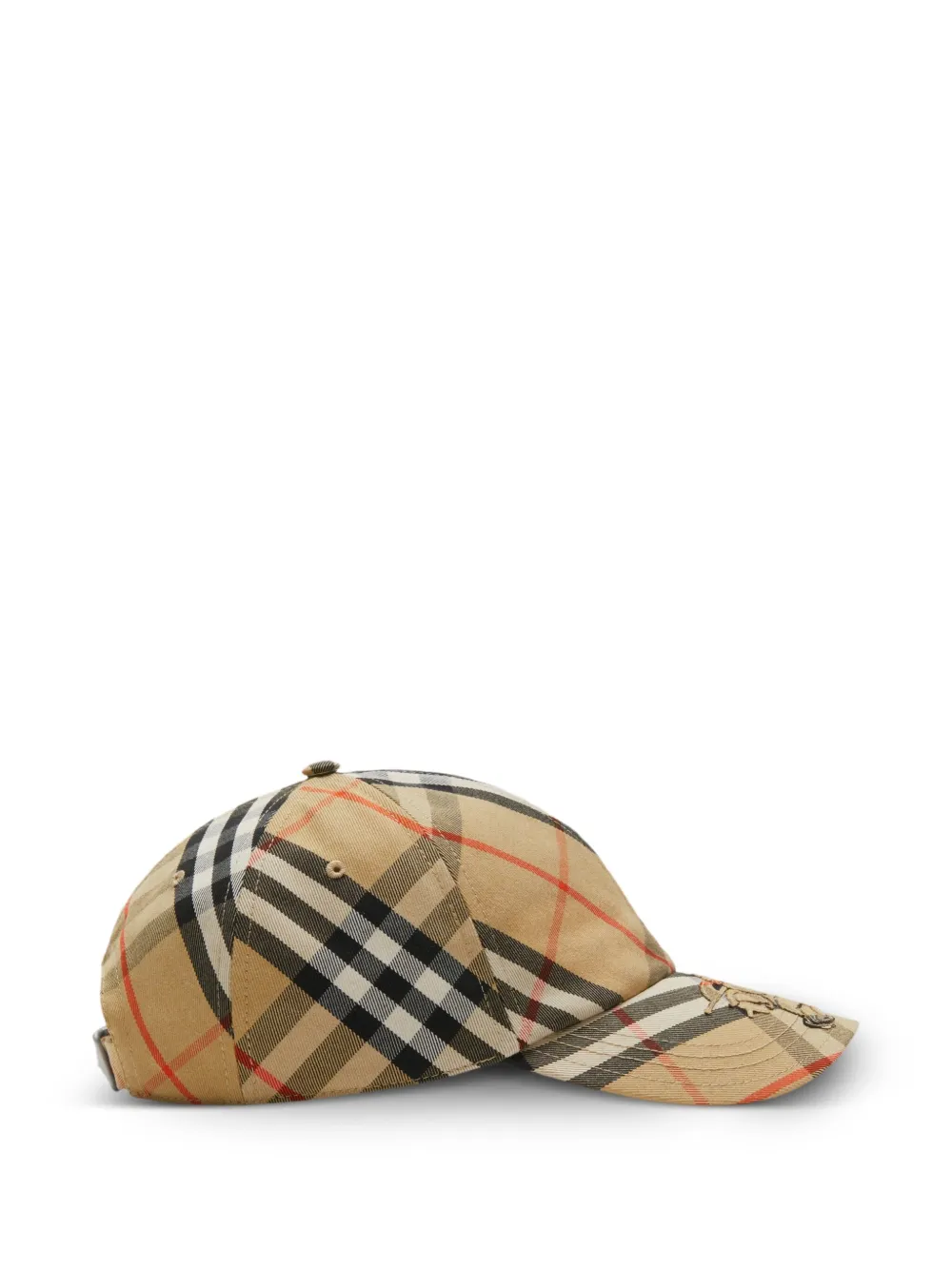 Бейсболка в клетку BURBERRY, нейтральный — фото 2