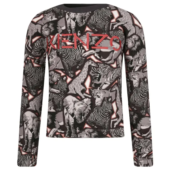 

Толстовка обычного кроя Kenzo Kids, черный