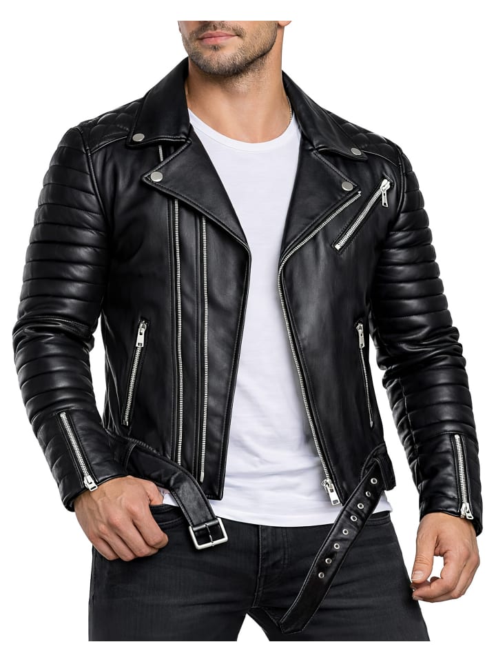 

Reichstadt Куртка из натуральной кожи черного цвета