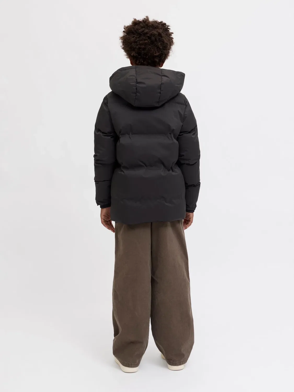 Стеганая куртка с капюшоном JACK & JONES Junior, черный — фото 3