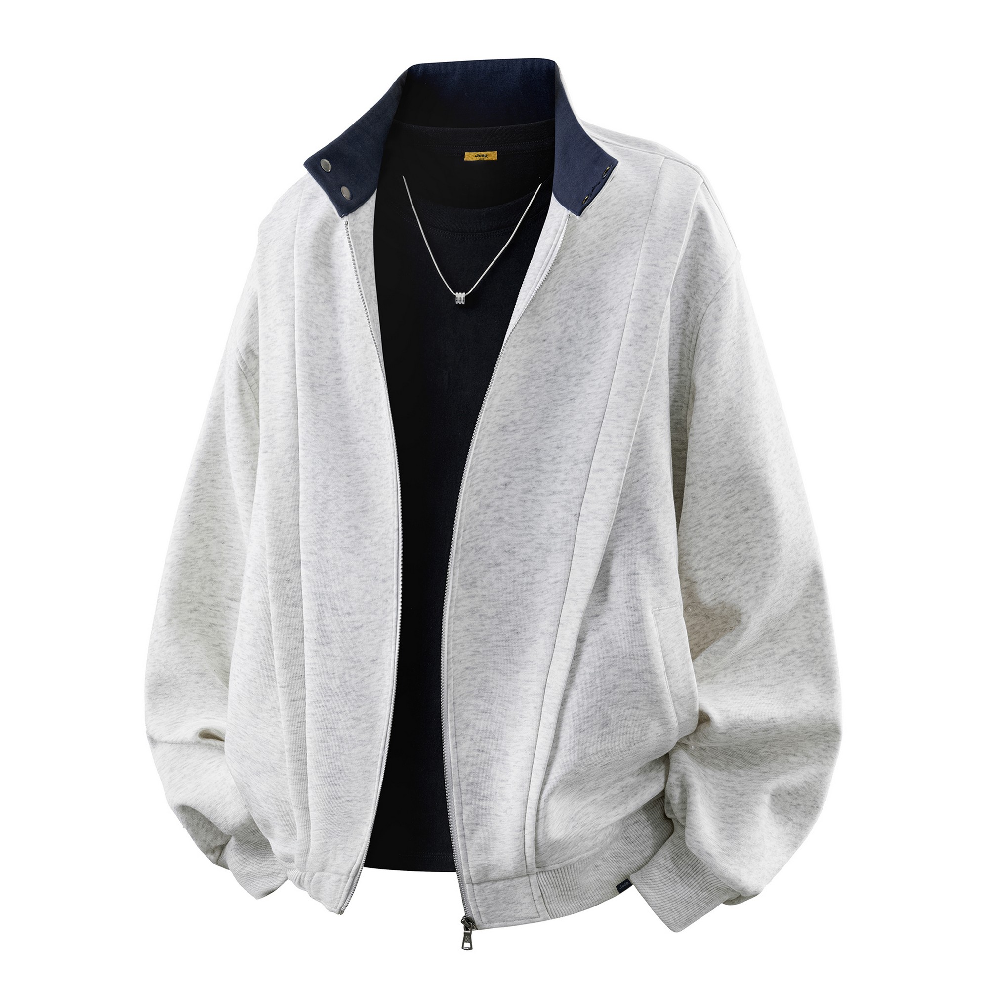 

Свитшот Leisure Collection Unisex Jeep, белый heather серый