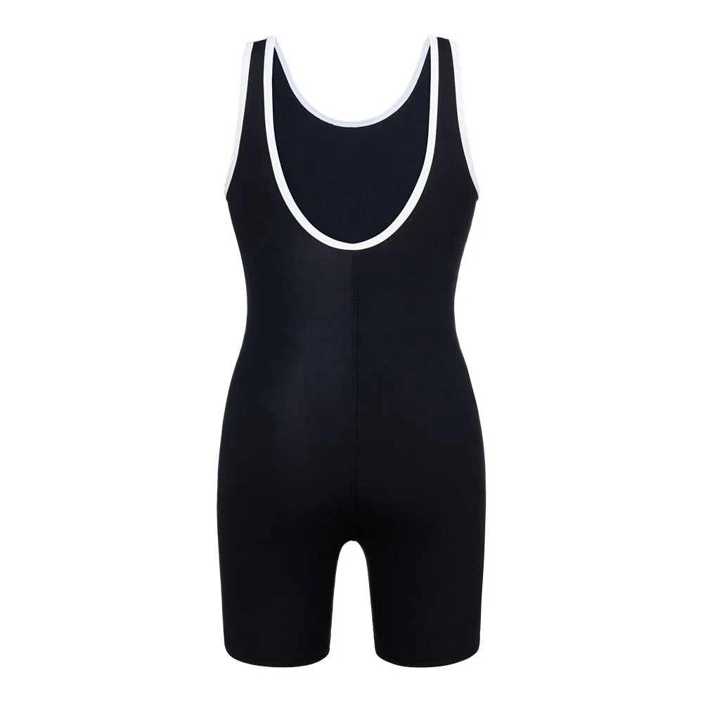 Детский слитный купальник Simple Color Block U-Back чёрного цвета от Renomaswim — фото 4