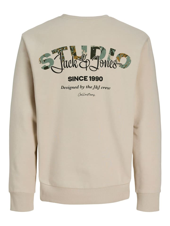 Толстовка JJYUKI BACK SWEAT CREW NECK JNR в цвете лунный свет JACK & JONES Junior — фото 2