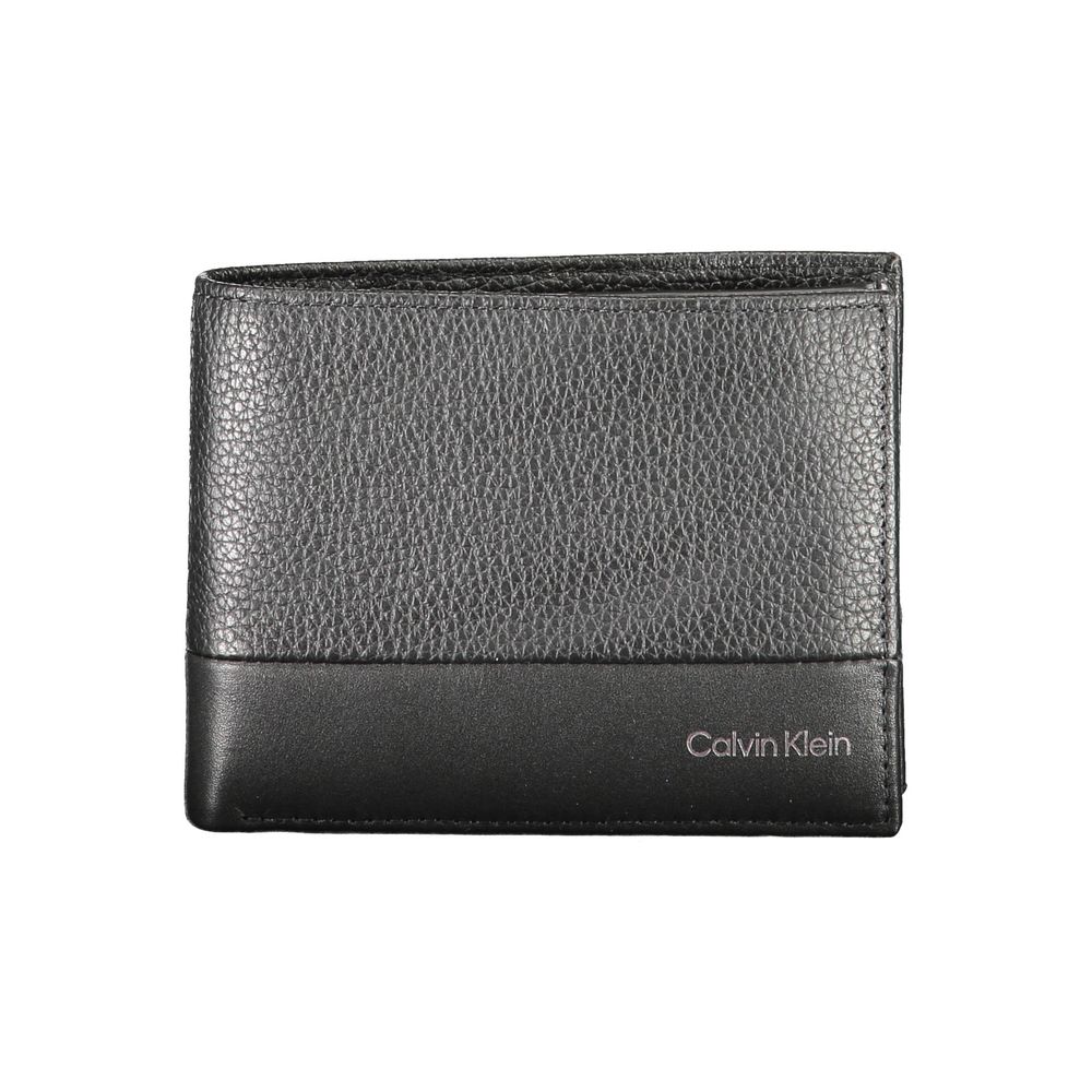 

Черный кожаный кошелек Calvin Klein