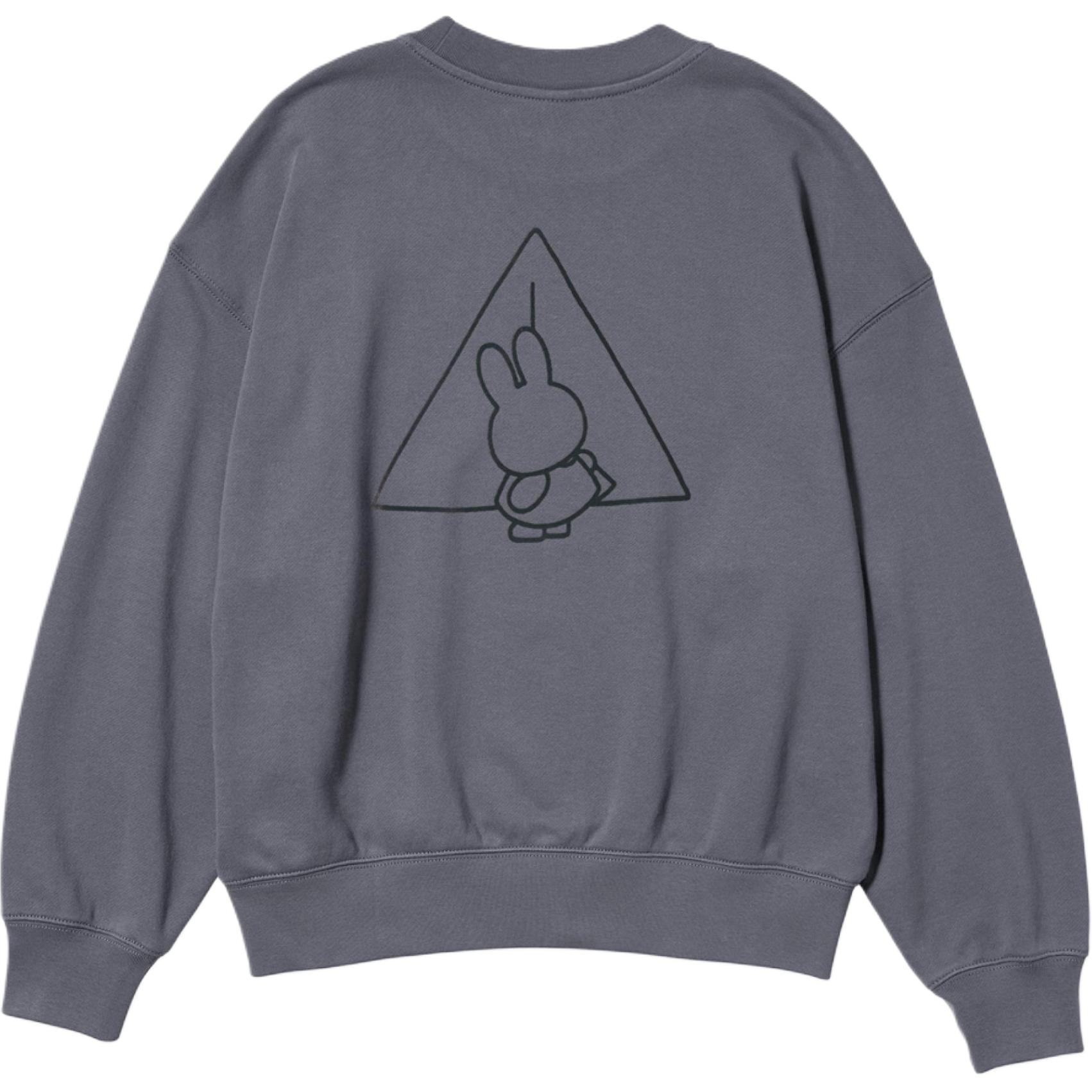 X Miffy, Женская толстовка Miffy Collaboration FW25 Uniqlo, темный серый — фото 3