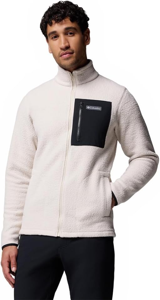 

Columbia мужская куртка Jasper Ridge Pebbled Full Zip Fleece, Dark Stone/Black