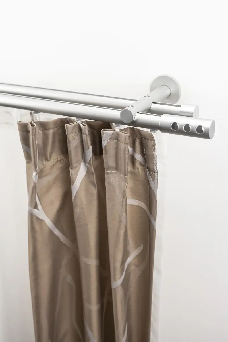 

Карниз для штор GARESA "EASY", 2 направляющие, желаемая длина 67х110 см, Ø 20 мм, цвет silberfarben