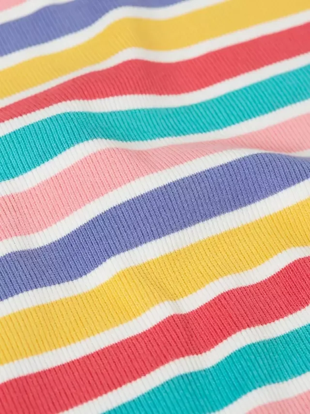 Детская футболка Rhian в рубчик, разноцветная в рубчик Frugi — фото 3