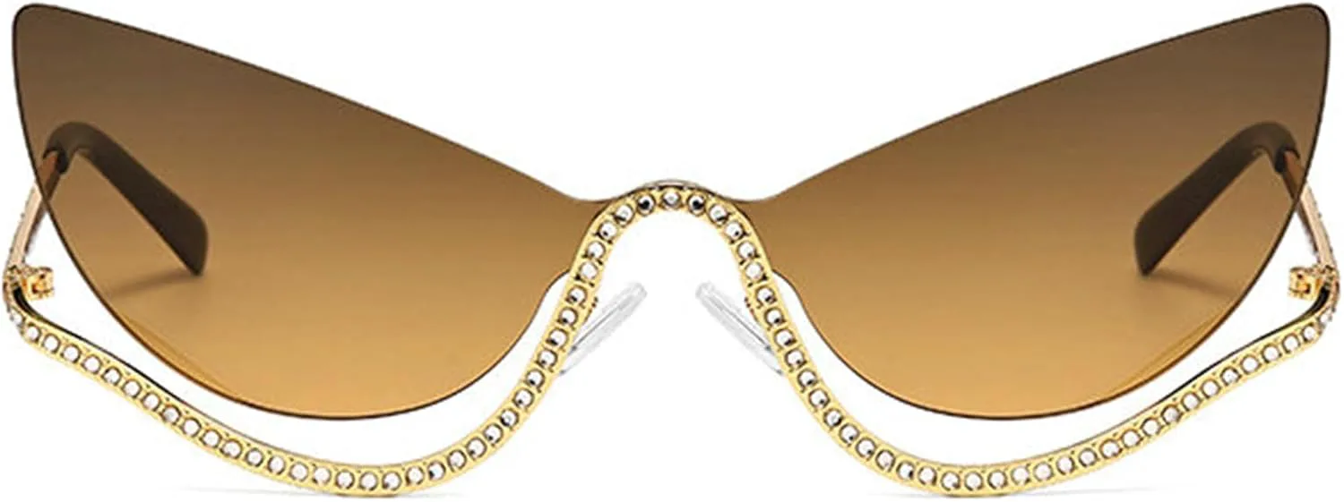 

Солнцезащитные очки "кошачий глаз" большого размера для женщин, сверкающие стразами, модные ретро-очки с бриллиантами, защита от ультрафиолета UV400 helena, C4