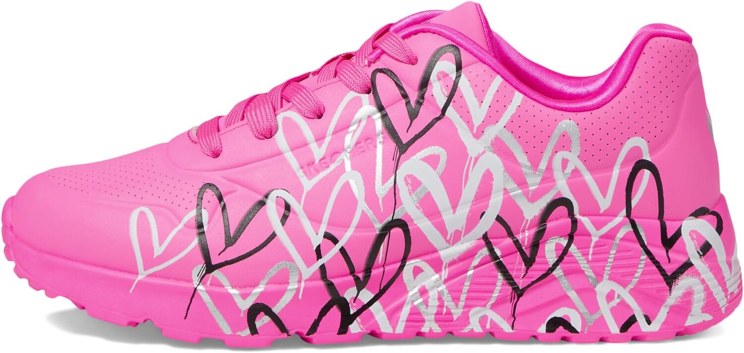 Кроссовки SKECHERS KIDS Jgoldcrown:Uno Lite - Metallic Love 314067L, цвет Hot Pink/Multi — фото 4