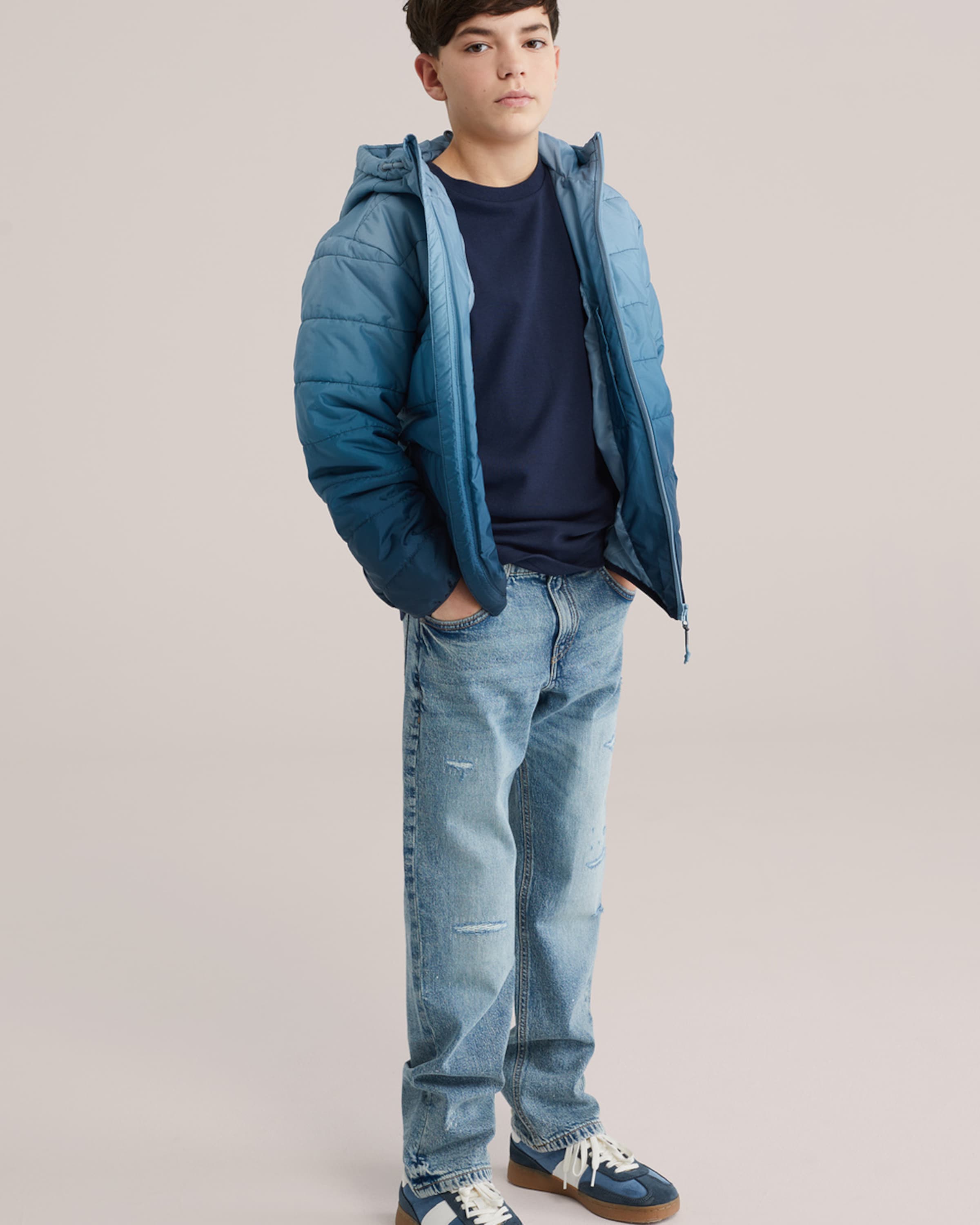 WE Fashion Куртка для межсезонья в цветах Smoke Blue, Sky Blue, Dark Blue — фото 4