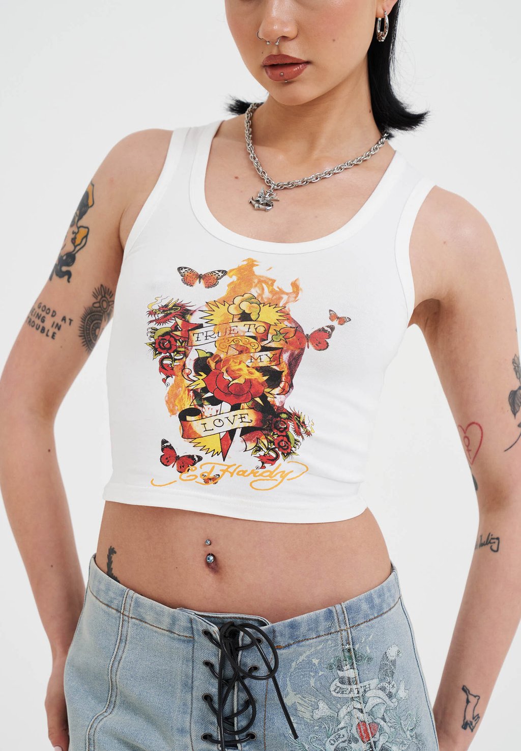 

Топ TRUE TO MY LOVE Ed Hardy, белый