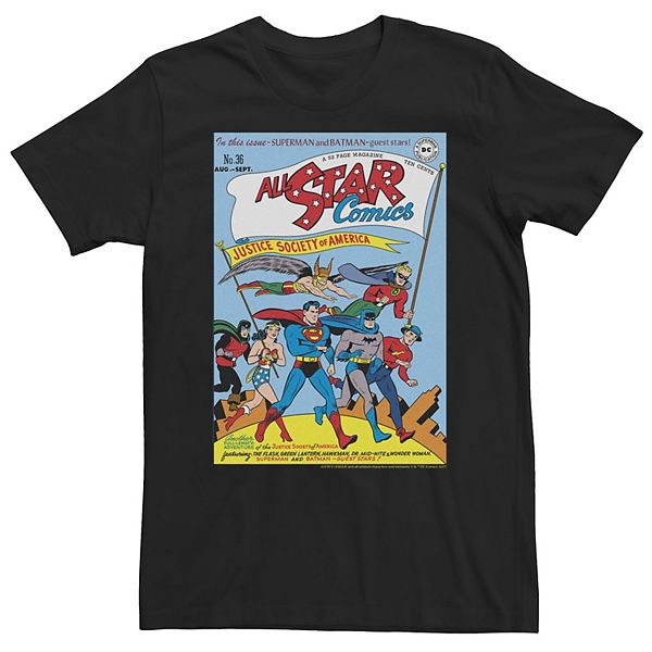 

Футболка vintage Big & Tall с комиксом Justice League Licensed Character