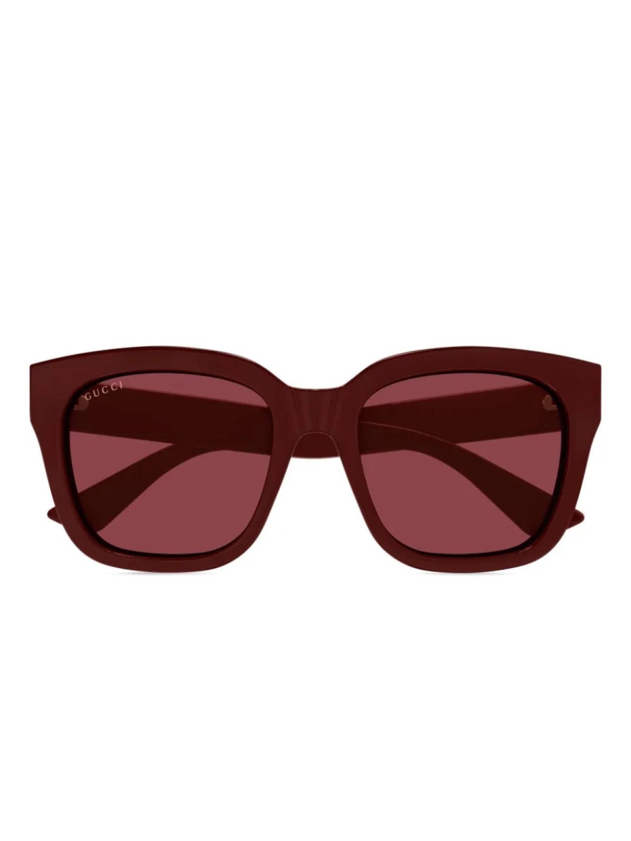 

Gucci Eyewear солнцезащитные очки в квадратной оправе, красный