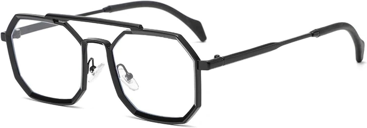 

Солнцезащитные очки с двойной перемычкой для женщин, металлическая оправа, зеркальные линзы, защита от УФ-излучения UV400, солнцезащитные очки для мужчин в стиле панк MTZJH, One Color