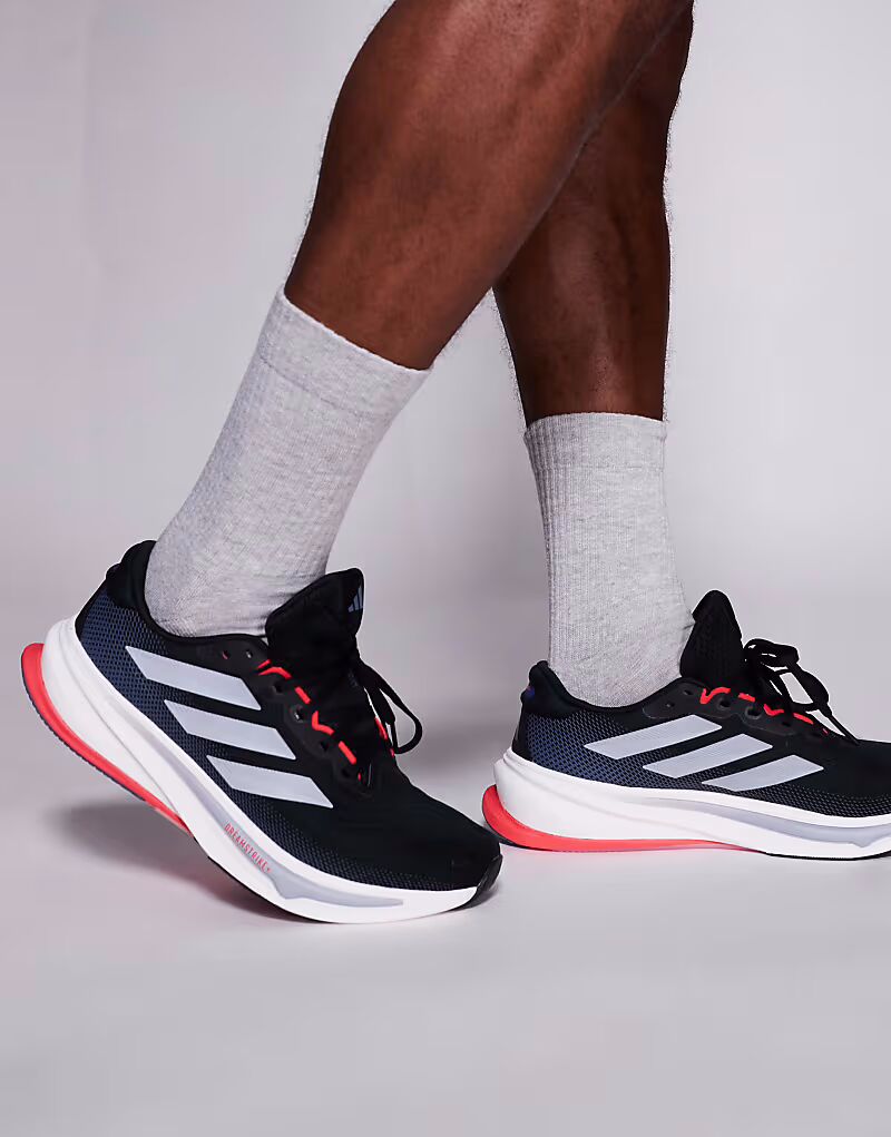 Кроссовки Adidas Running Supernova Rise 2 черного, серого и красного цвета Adidas Performance — фото 4