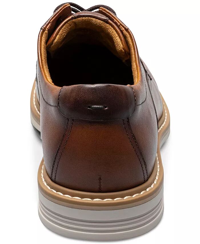 Мужские оксфорды из кожи Norfolk с плоским носком Florsheim, коричневый — фото 3