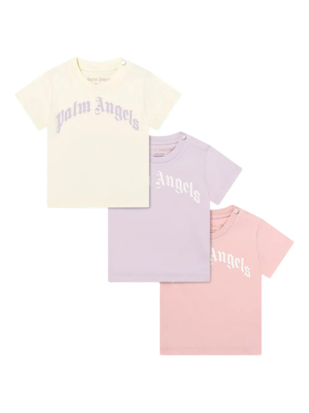 

Футболка Palm Angels Kids cotton T-shirts (pack of three), розовый