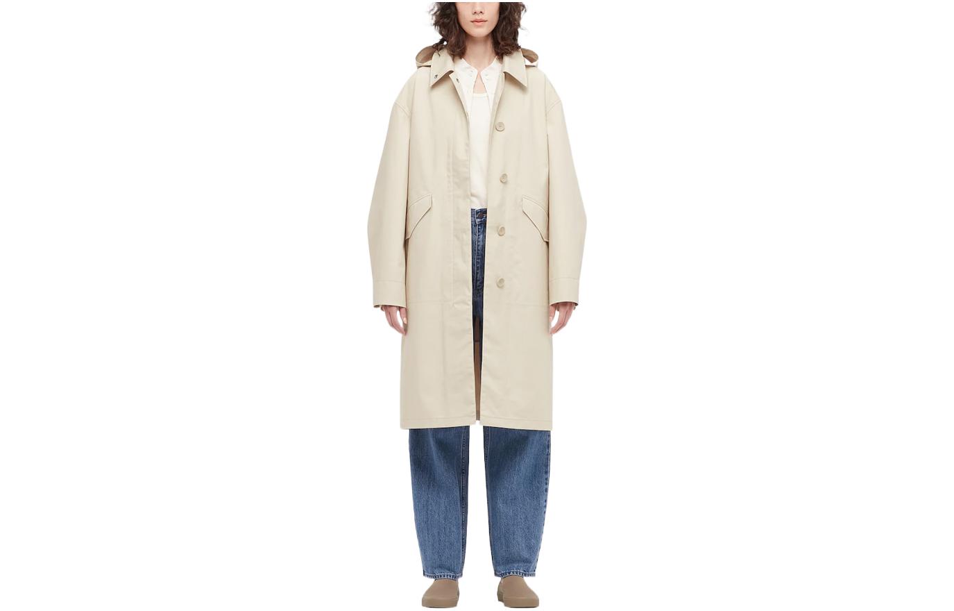 

UNIQLO Коллекция U Тренч женский светло-бежевый, Light Beige