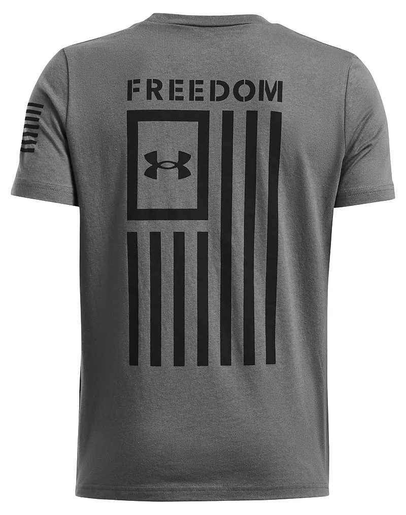 

Футболка Under Armour для мальчиков с флагом свободы UA, цвет Castlerock/Black