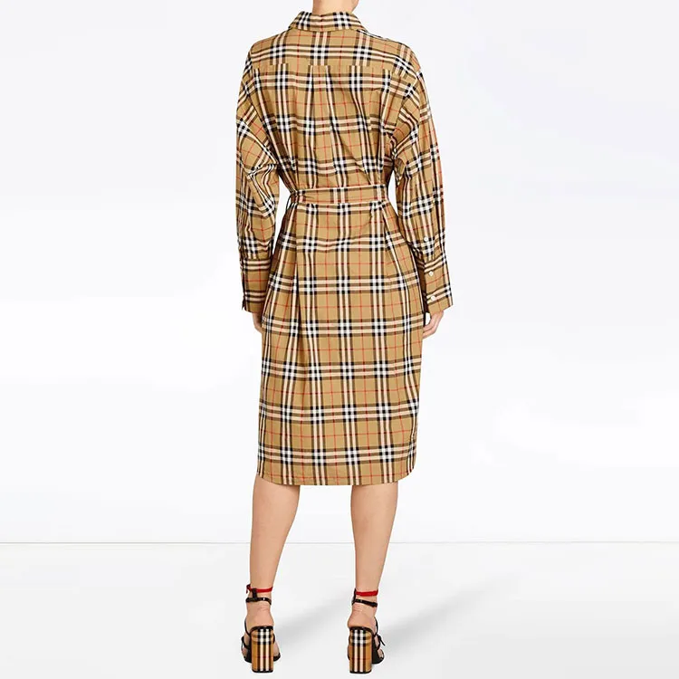 Юбка Burberry Повседневная женская, классический стиль, желтая — фото 3
