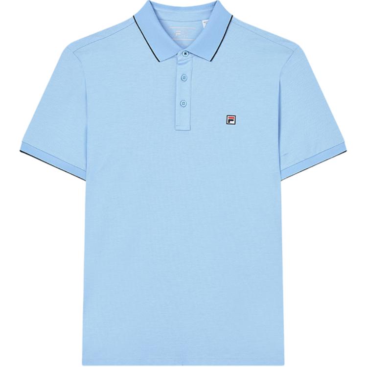 

FILA Белая поло мужская светло-ярко-синяя, Синий, FILA Белая поло мужская светло-ярко-синяя