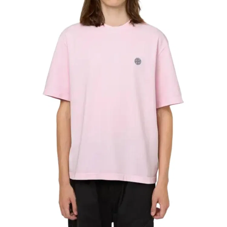 Футболка с логотипом Logo Patch Crewneck STONE ISLAND, Pink — фото 3
