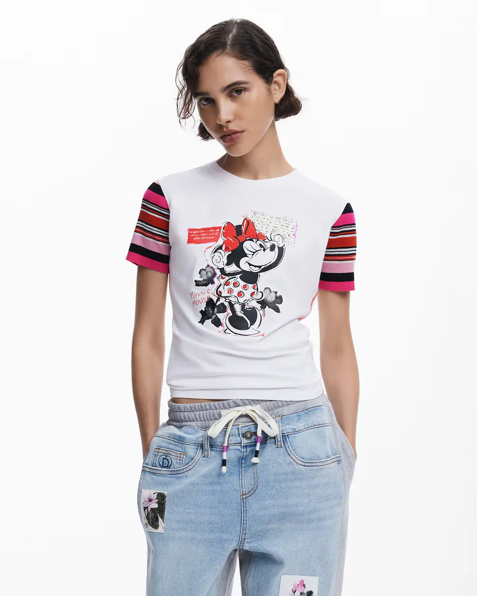 

Женская футболка с коротким рукавом Minnie Mouse Desigual, белый