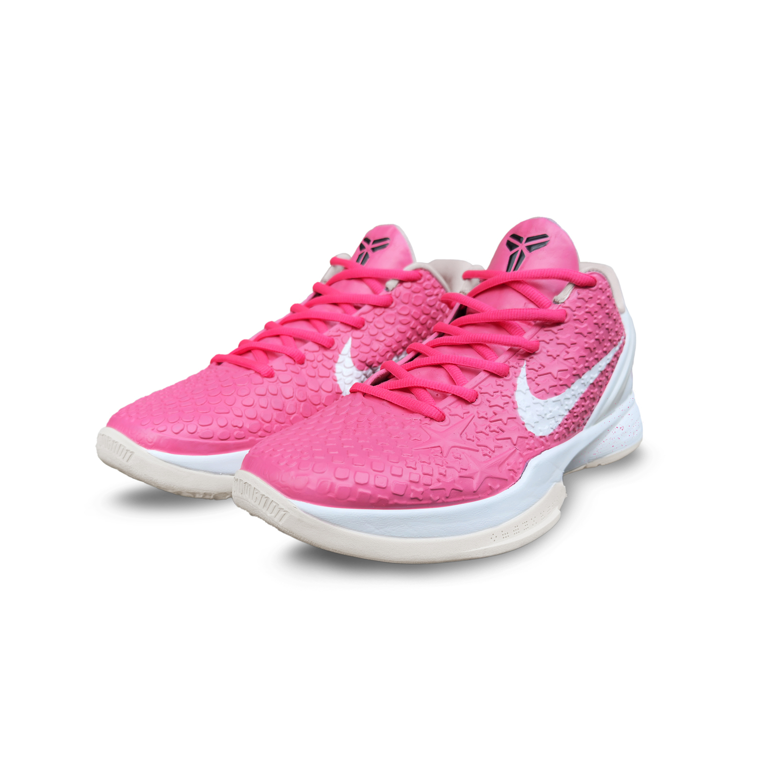 Кроссовки баскетбольные мужские Zoom Kobe 6 'All Star 2.0' All Star Cushioning, Wear Resistant Low top Nike, белый/розовый — фото 3