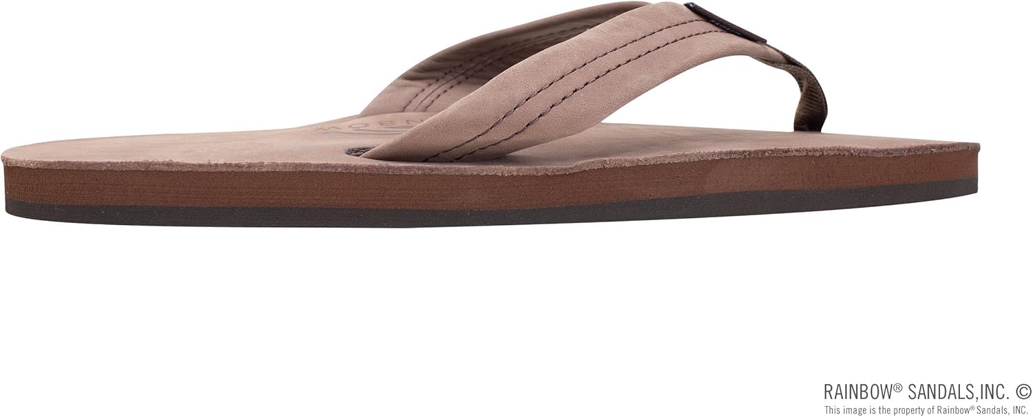 Мужские сандалии Rainbow Single Layer Premier из кожи Rainbow Sandals, эспрессо — фото 4