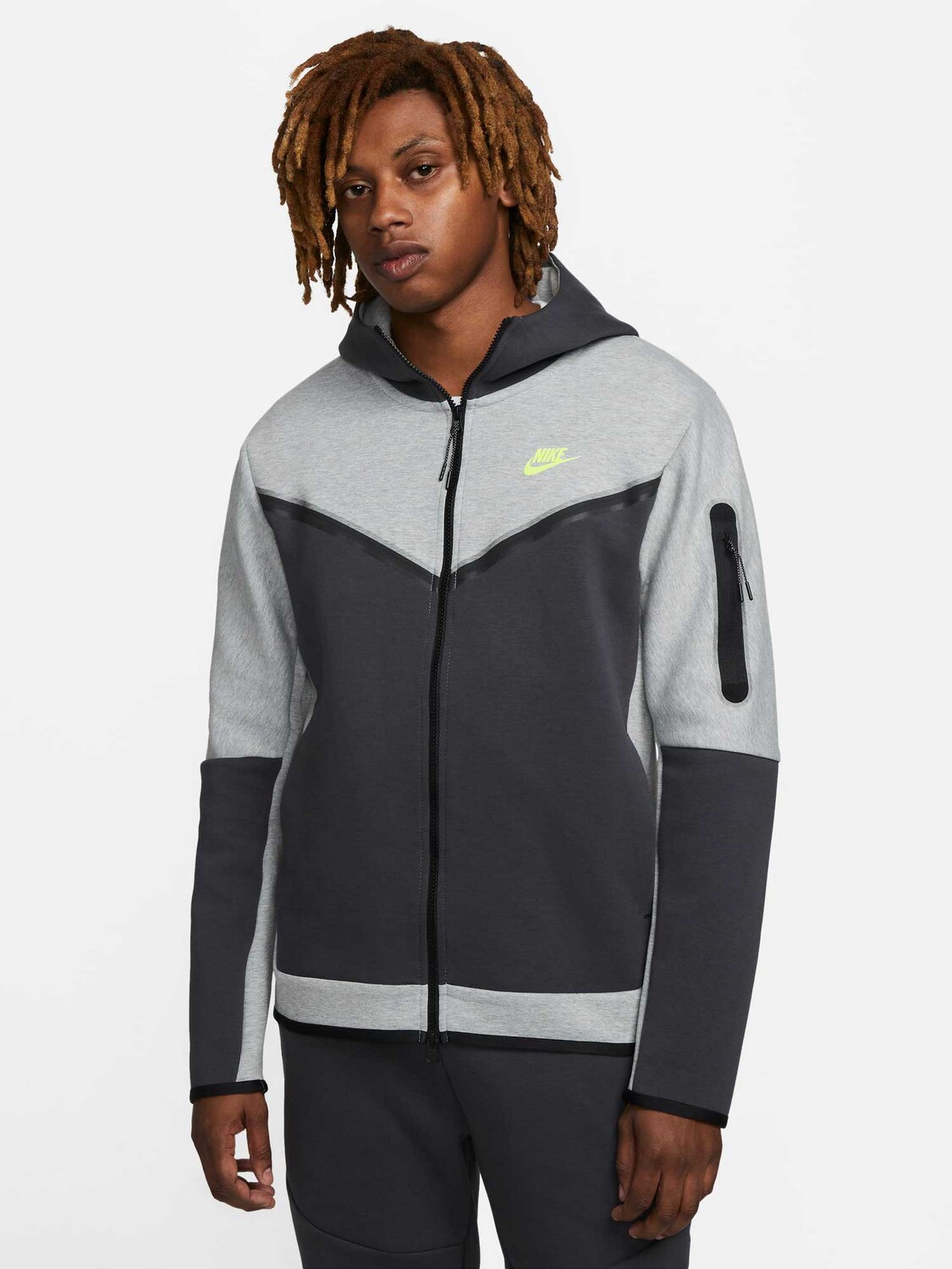 

Толстовка Nike M NSW TCH FLC HOODIE S FZ WR, серый