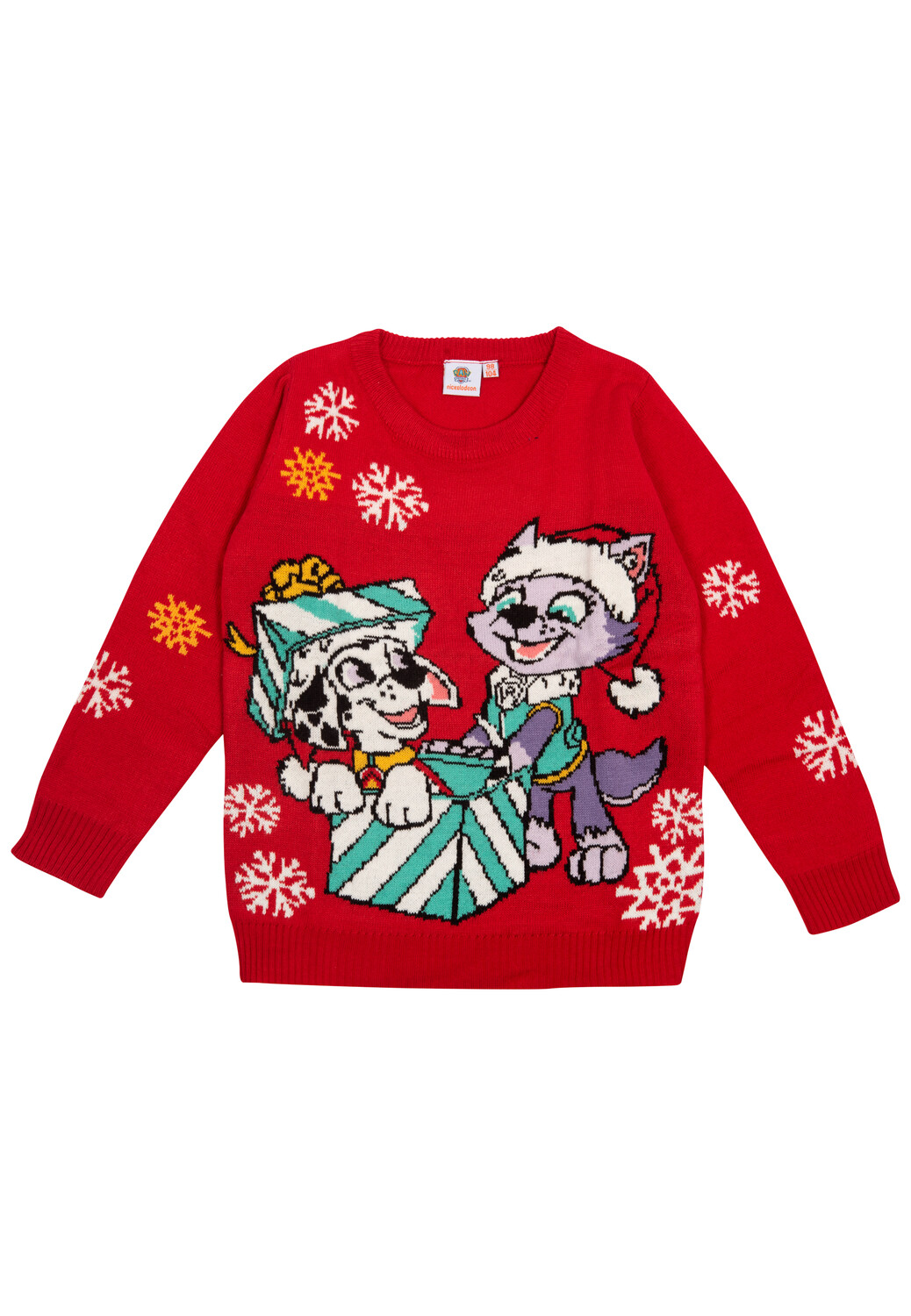 Пуловер United Labels Paw Patrol Winter Marshall und Everest, красный — фото 2