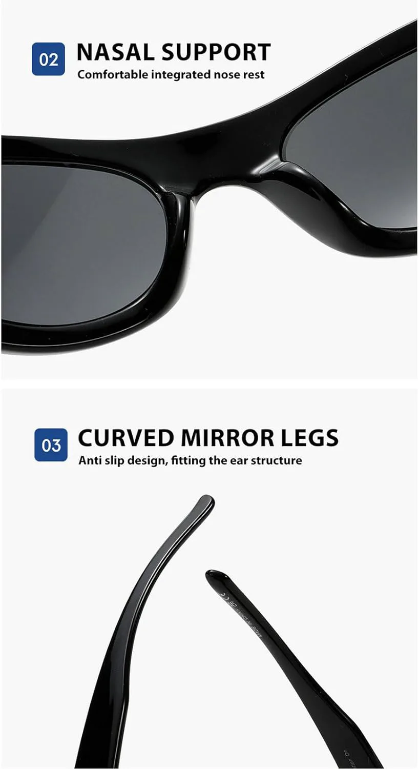 

Солнцезащитные очки обтекаемой формы для женщин и мужчин, ретро-стиль, модные солнцезащитные очки цвета шампанского, винтажные женские очки mincl, Silver Black