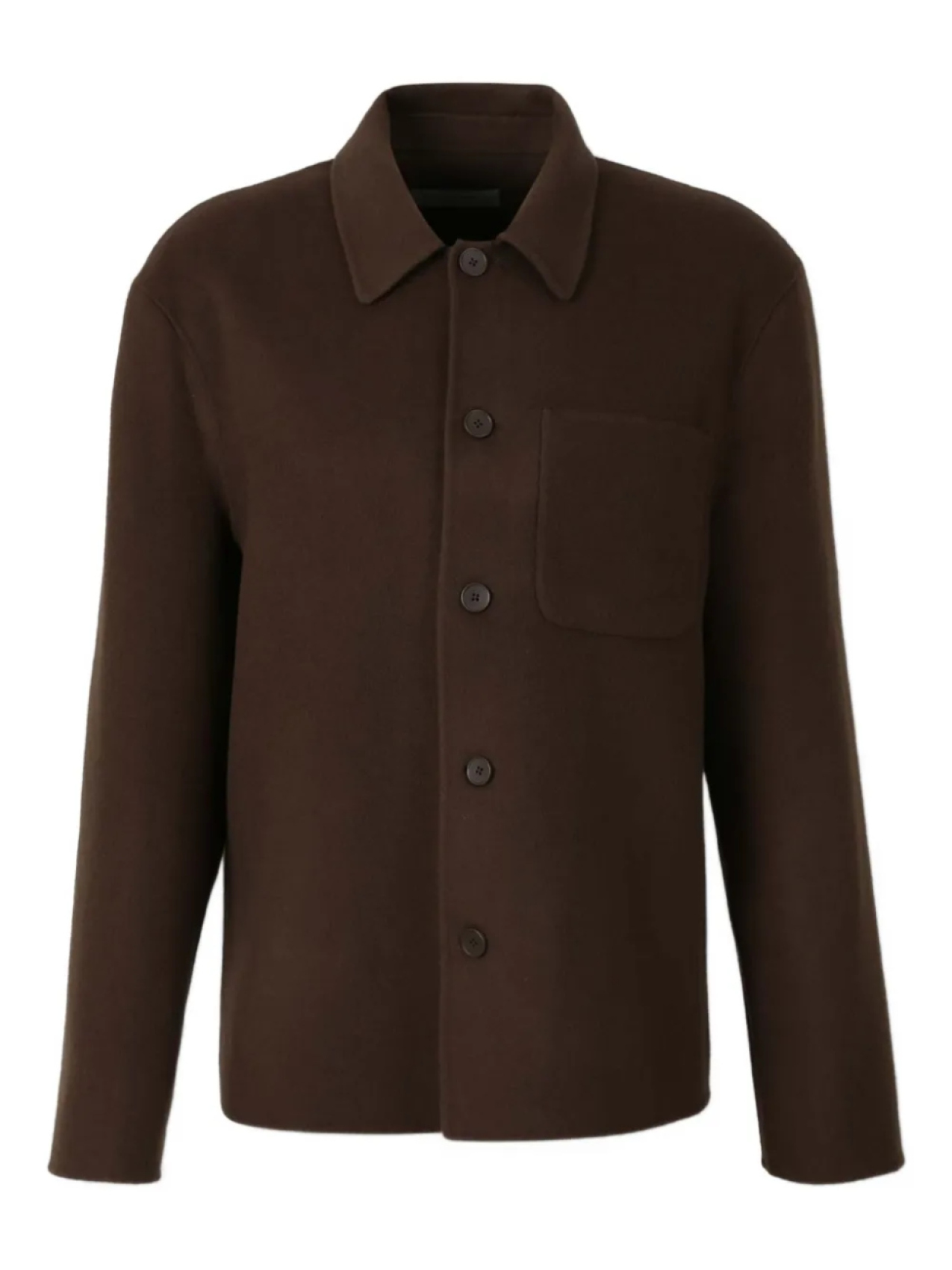 

Пиджак Officine Generale с застежкой на пуговицы и накладным карманом, коричневый