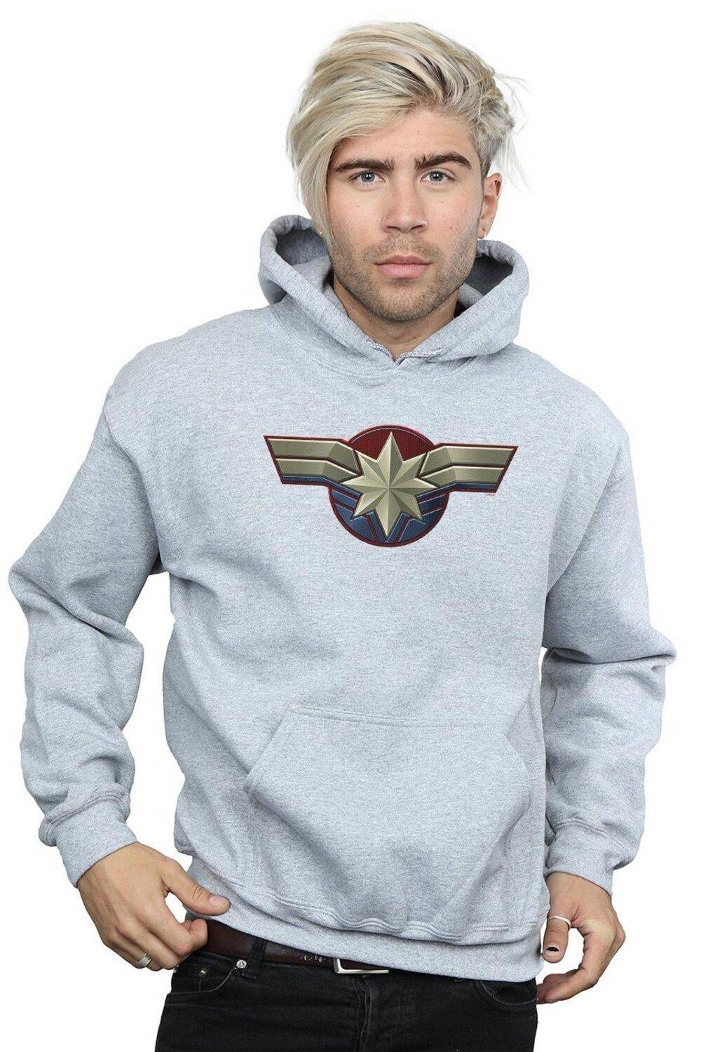 

Толстовка с эмблемой капитана на груди Marvel, серый