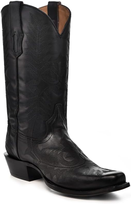 

Мужские ковбойские сапоги CORRAL черные с вышивкой, узкий квадратный носок, кожаная подошва, кожа крупного рогатого скота, модель A4545 Corral Boots