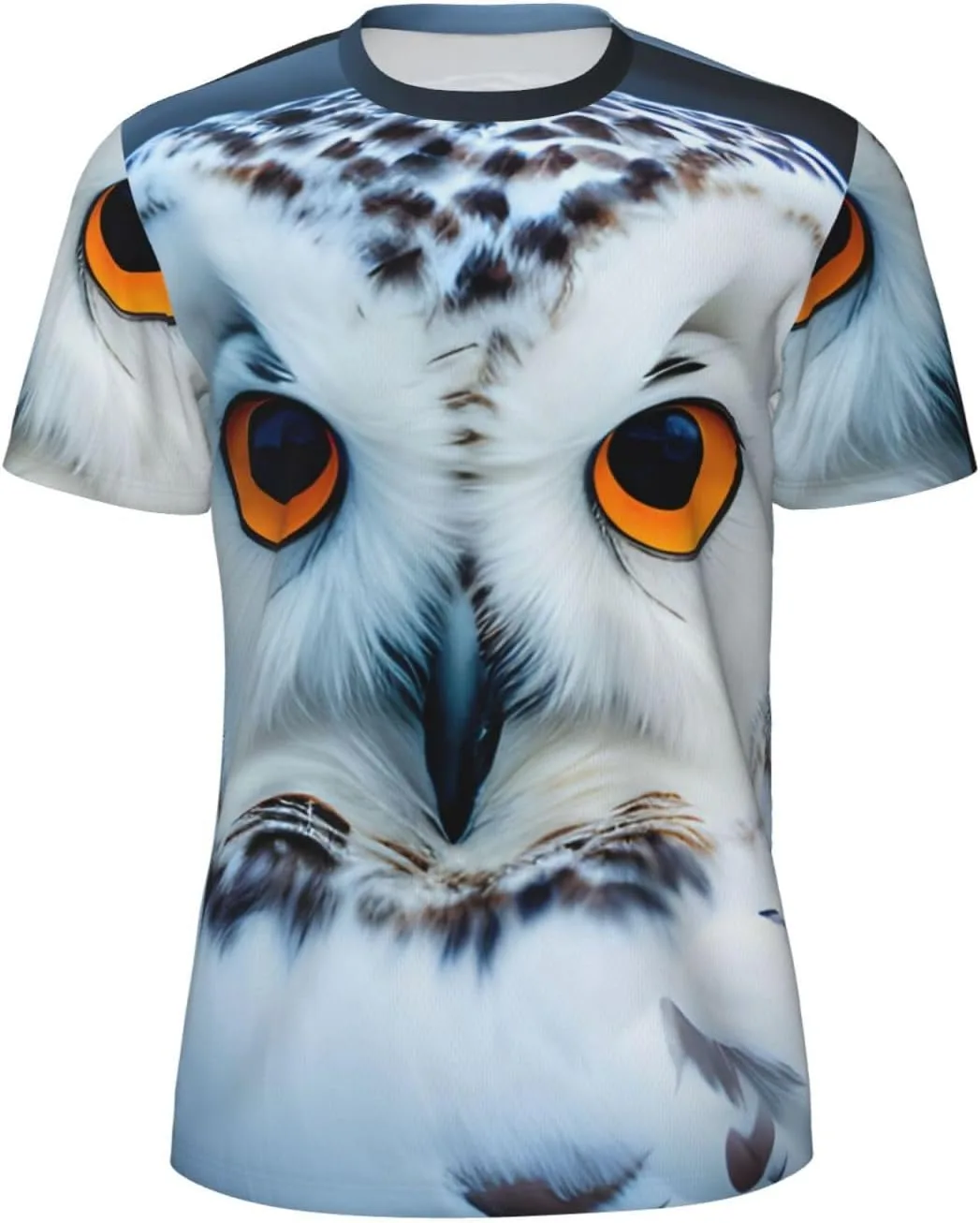

Футболка мужская летняя с принтом Snowy Owl Eyes, легкая и дышащая SDFHU