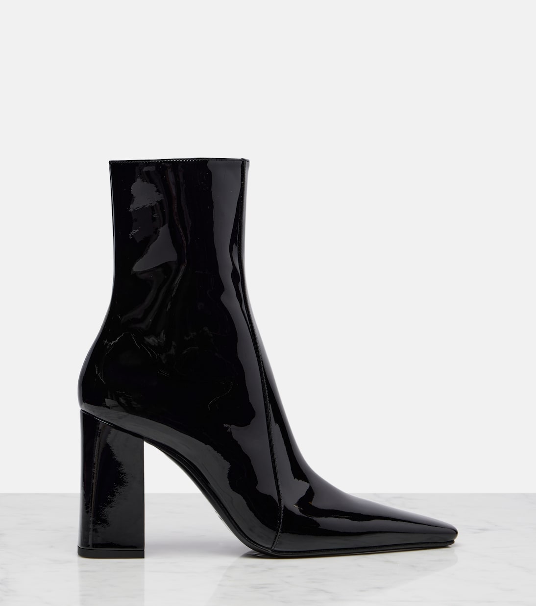 Ботильоны Rainer 90 из лакированной кожи Saint Laurent, Noir — фото 4