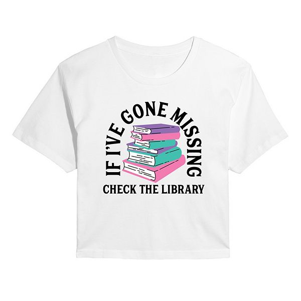 

Футболка с принтом "Если я пропала, ищите в библиотеке" Licensed Character, White