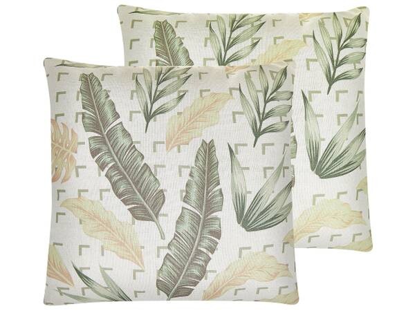 

Подушка Beliani 2 шт RHAPIS, 45x45x45 см цвет beige/grün