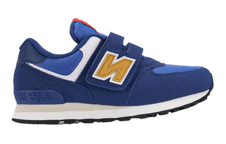 Износостойкие низкие детские беговые кроссовки Blue Kids' New Balance — фото 2