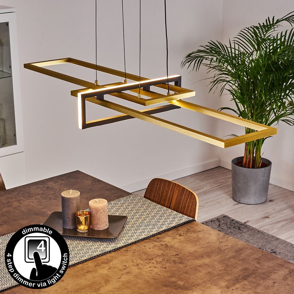 

Подвесной светильник «Муина» из металла и пластика, чёрный/белый и золотой. hofstein, серебро