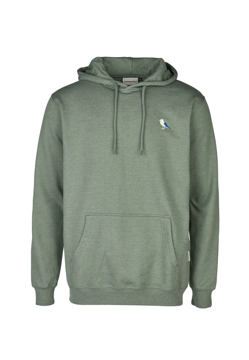 

Толстовка Cleptomanicx с капюшоном "Hooded Embro Gull 2", классического дизайна, зеленый
