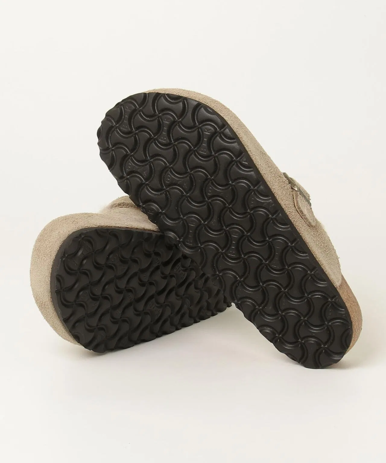 Мужские сандалии из замши BIRKENSTOCK Boston Shearling бежевые — фото 3