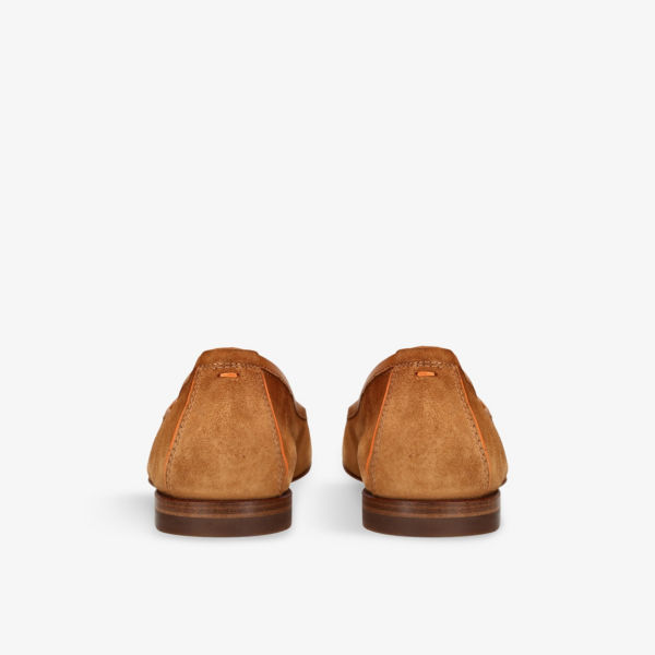 Туфли Santoni Андреа замшевые на низком каблуке, коричневый — фото 3