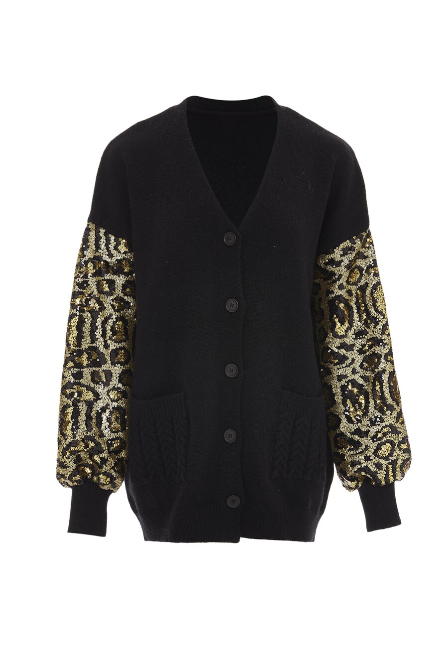 

Вязаный кардиган IMANE Knit Cardigan, черный